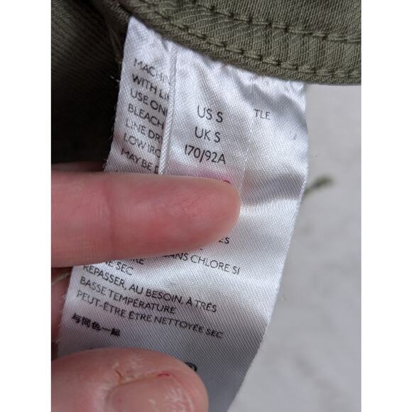 Free People Moonchild Women's Oversized Jacket Size Small Olive Green Distressed - Picture 5 of 15